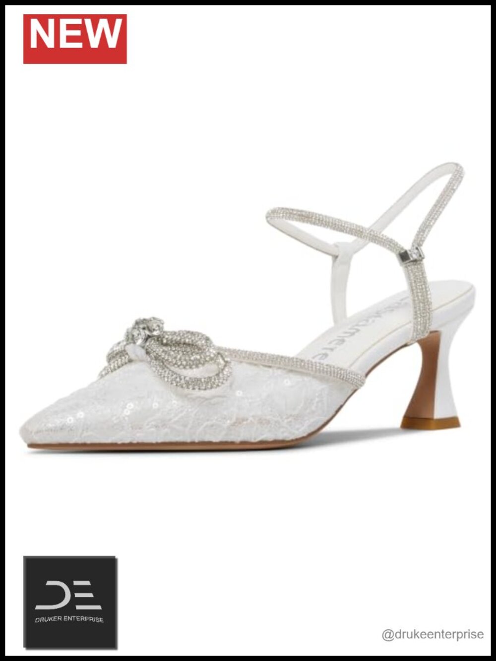 Castamere Women's Rhinestone Kitten Heel Pumps Ankle Strap Bow Dress Shoes
